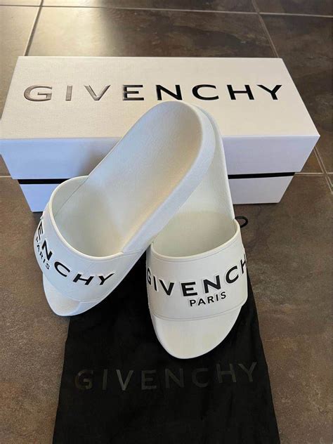 givenchy sliders size 5|Givenchy slides white and black.